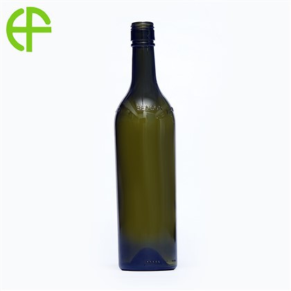 Bottiglia di vino rosso verde scuro da 600 ml